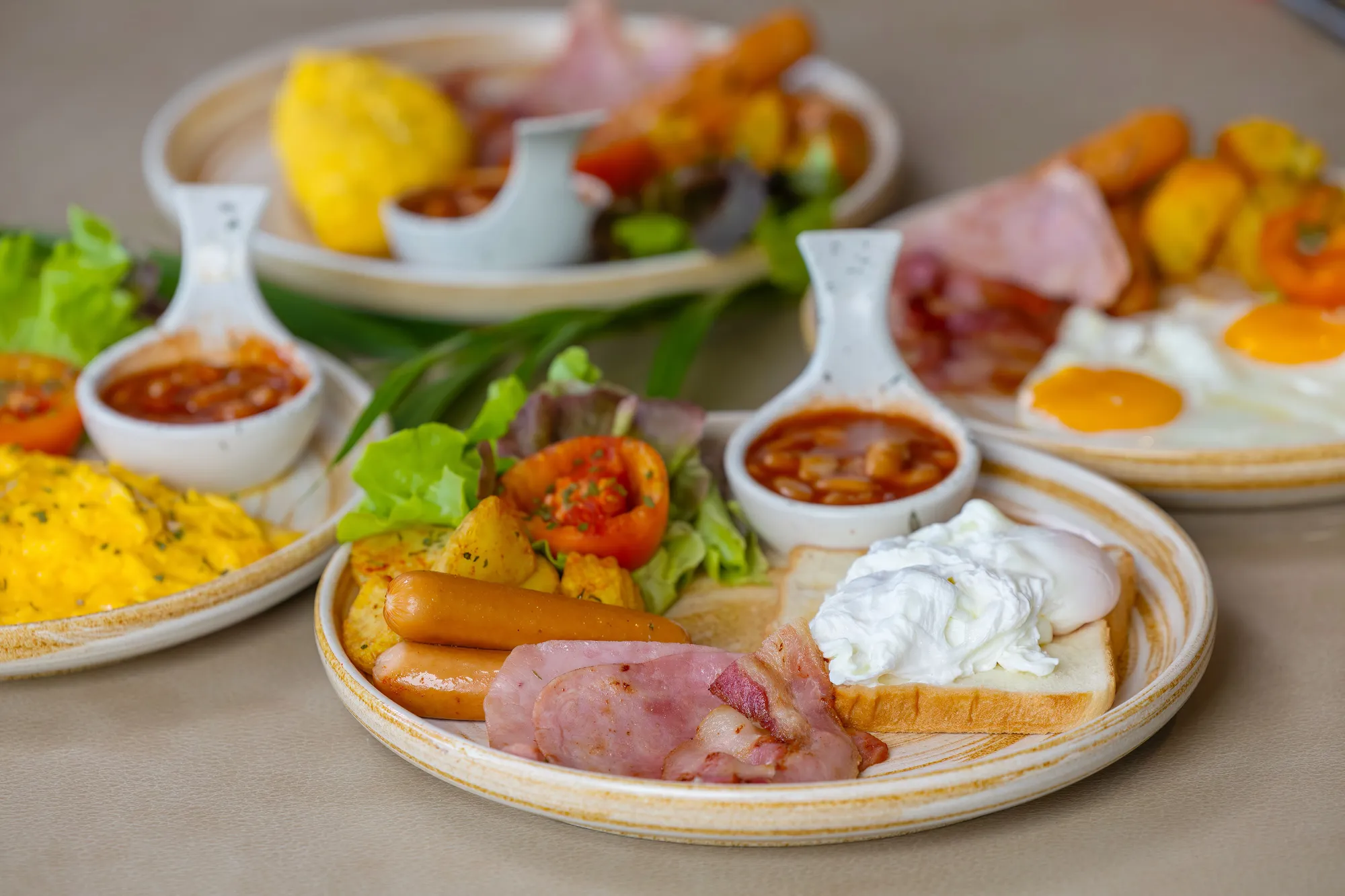 A plate of food on a tableDescription automatically generated